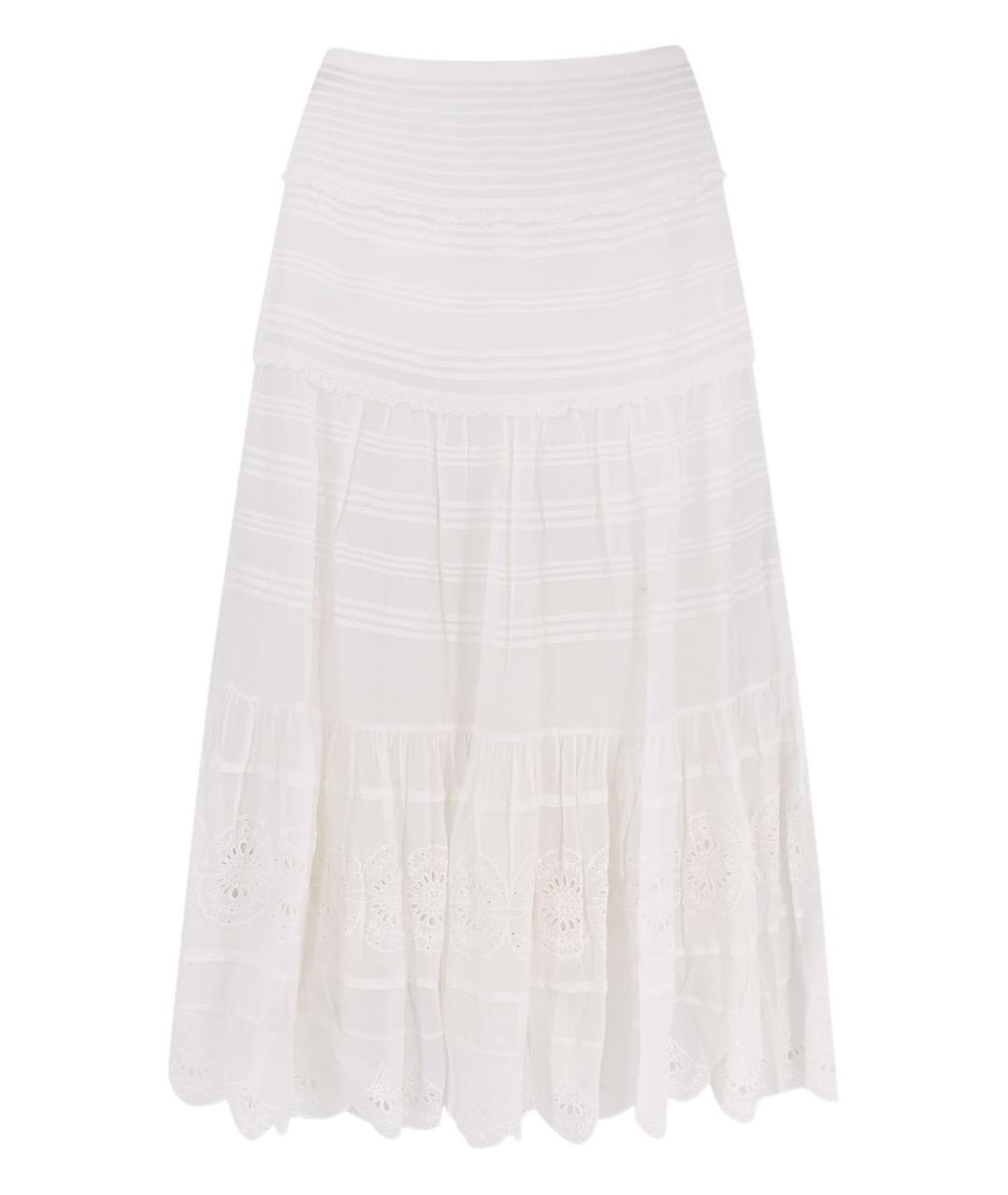 ISABEL MARANT ETOILE Белая хлопковая юбка миди, фото 3