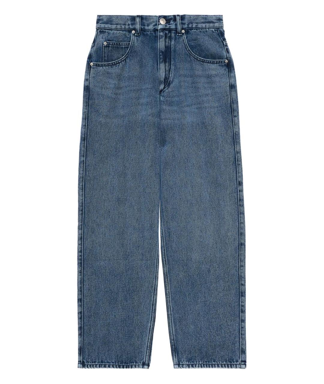ISABEL MARANT Голубые хлопковые прямые джинсы, фото 1