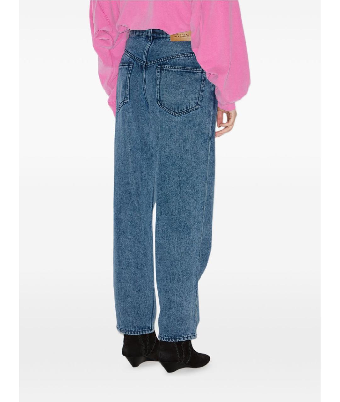 ISABEL MARANT Голубые хлопковые прямые джинсы, фото 5