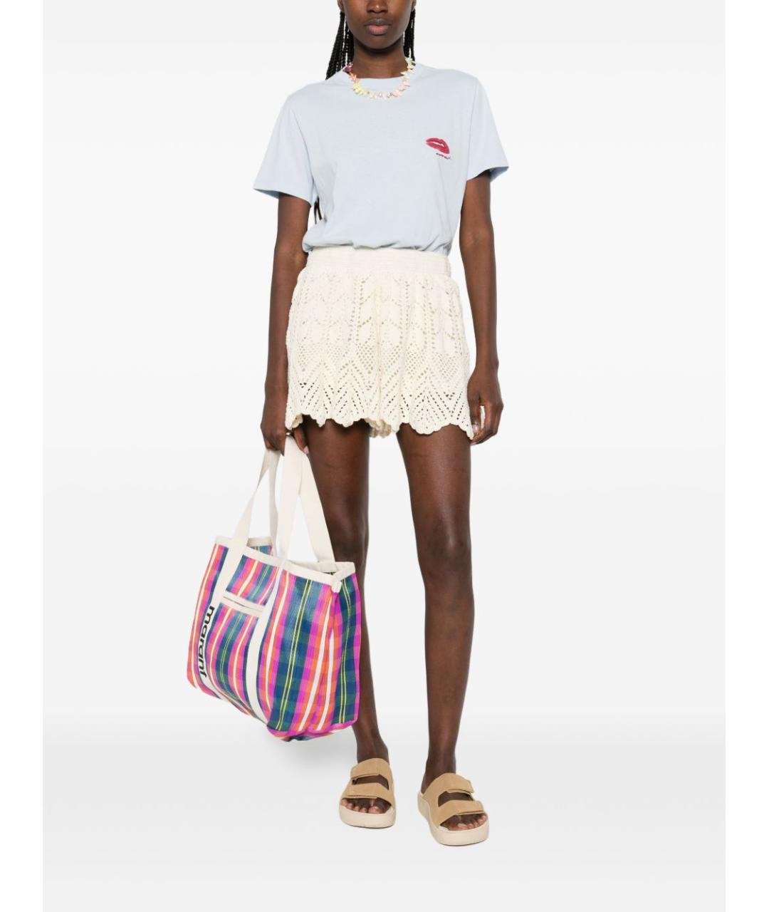 ISABEL MARANT ETOILE Голубая хлопковая футболка, фото 4