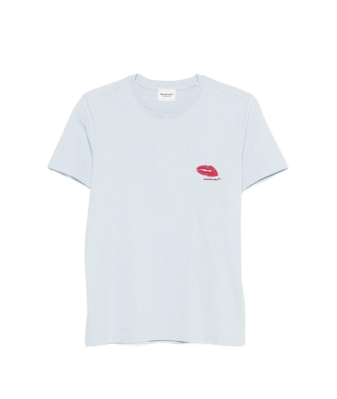 ISABEL MARANT ETOILE Голубая хлопковая футболка, фото 1