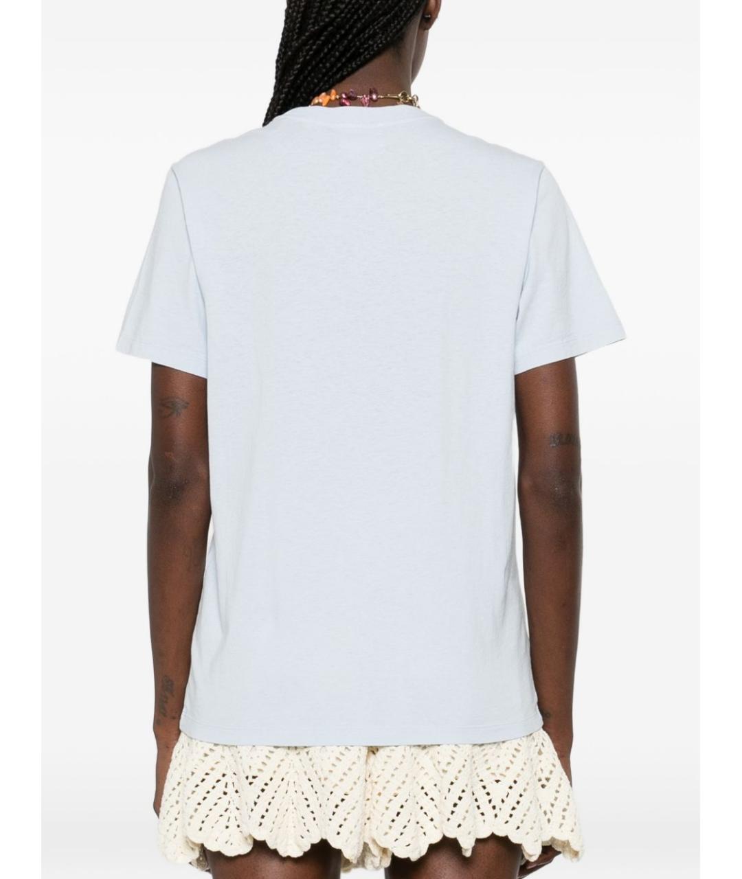 ISABEL MARANT ETOILE Голубая хлопковая футболка, фото 3