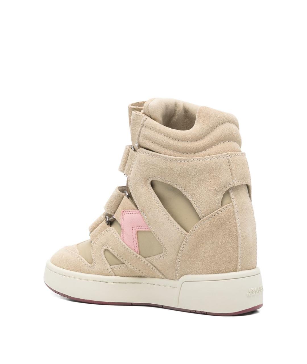ISABEL MARANT Бежевые замшевые кроссовки, фото 4