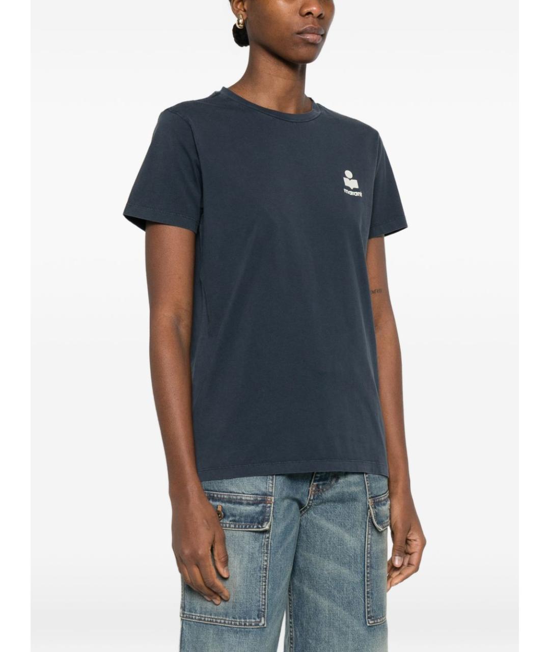 ISABEL MARANT ETOILE Синяя хлопковая футболка, фото 3