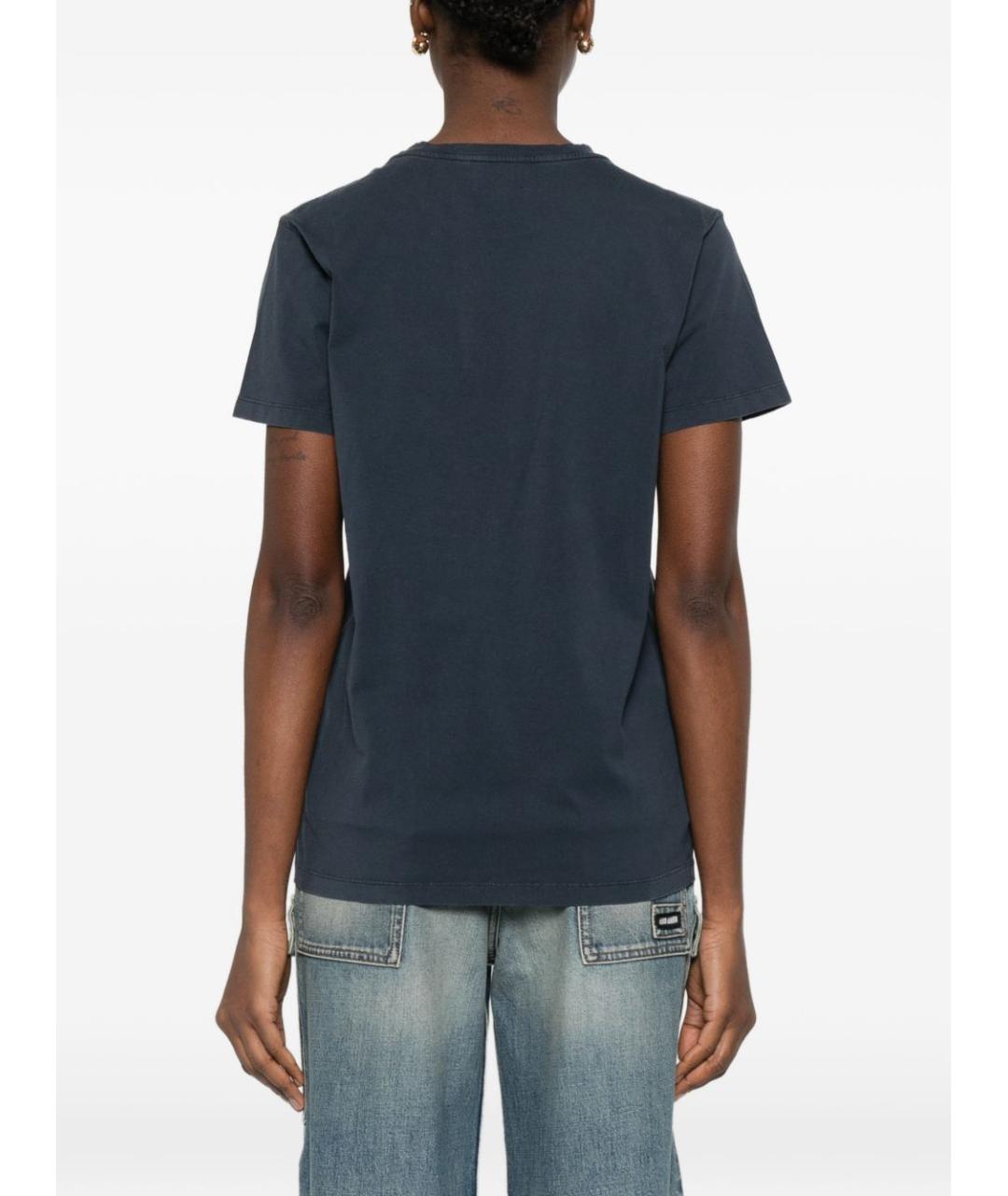 ISABEL MARANT ETOILE Синяя хлопковая футболка, фото 5