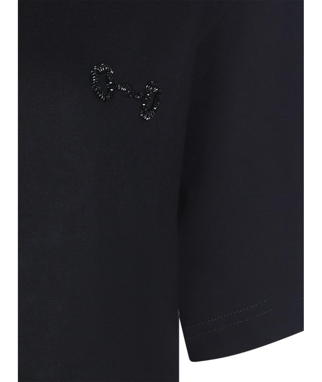 GUCCI Черная хлопковая футболка, фото 4