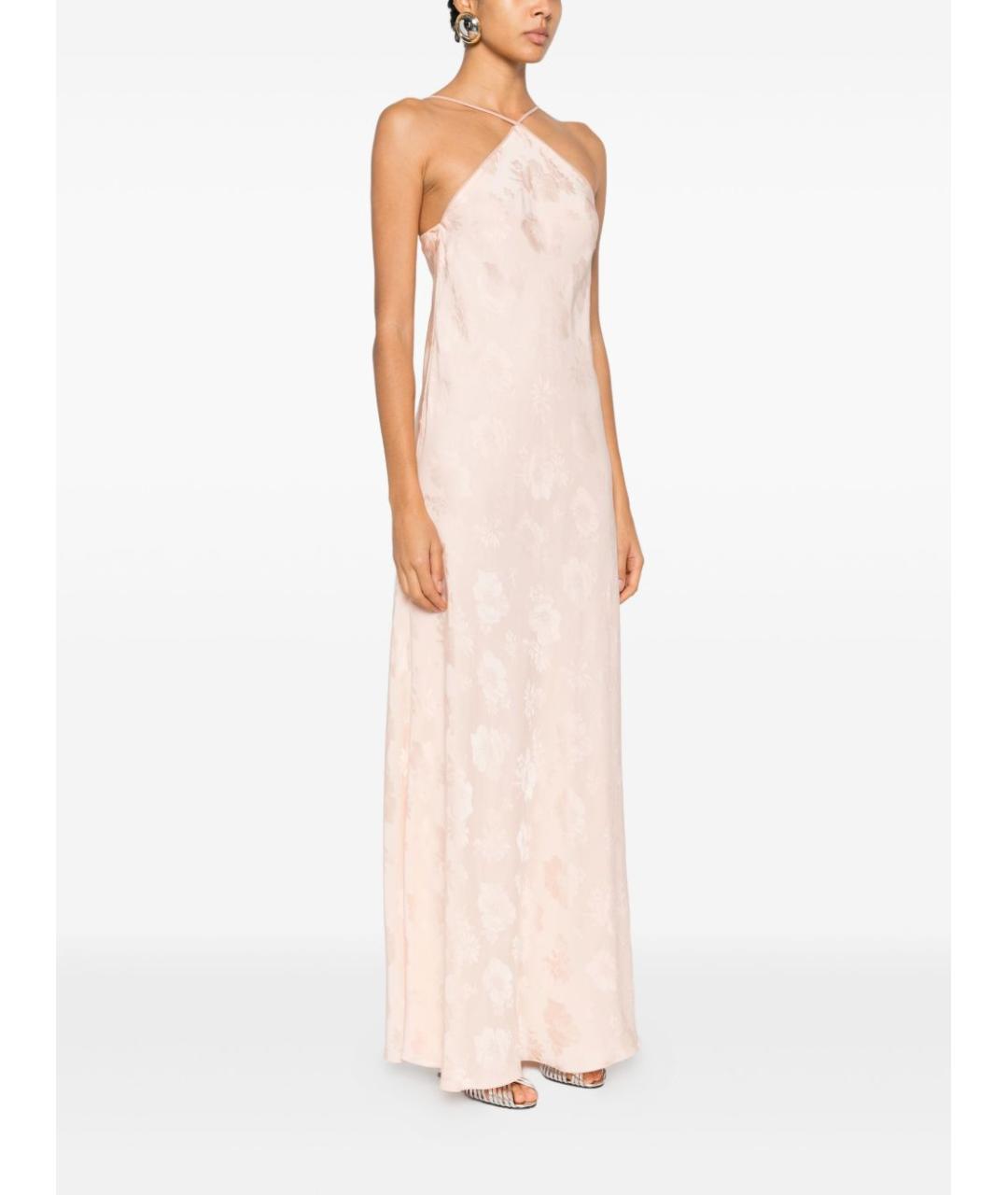 FORTE FORTE Бежевое вискозное вечернее платье, фото 2