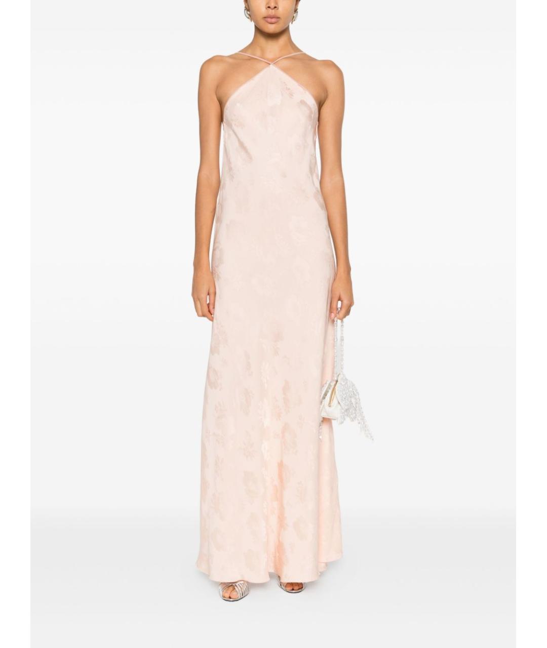 FORTE FORTE Бежевое вискозное вечернее платье, фото 5