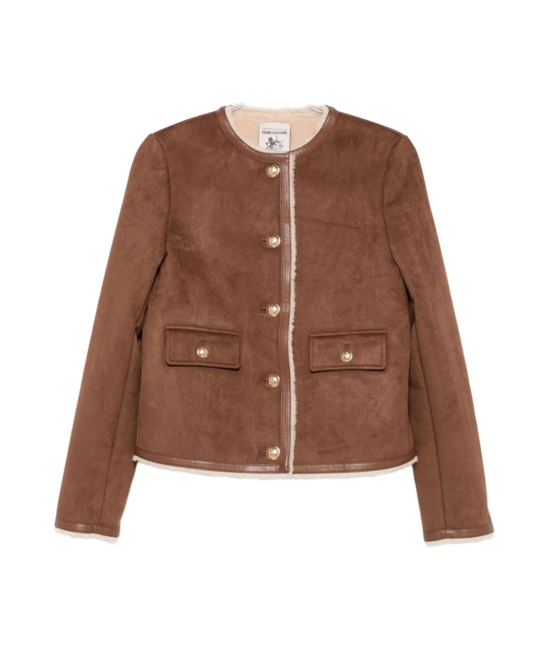 SEMICOUTURE Коричневая куртка, фото 1
