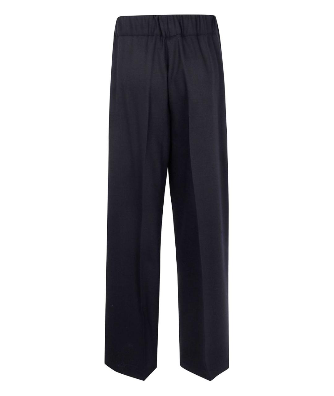 SEMICOUTURE Черные шерстяные прямые брюки, фото 2