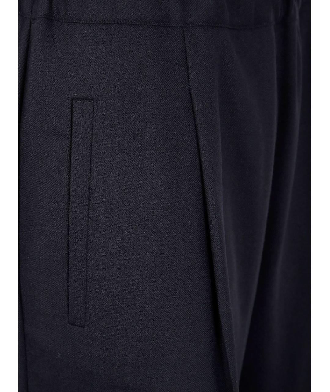 SEMICOUTURE Черные шерстяные прямые брюки, фото 3