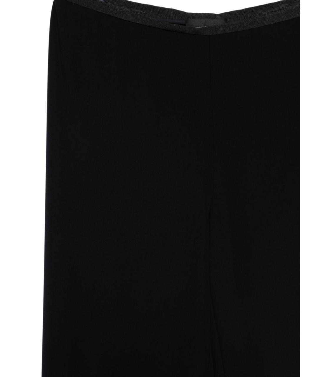 EMPORIO ARMANI Синие полиэстеровые прямые брюки, фото 3