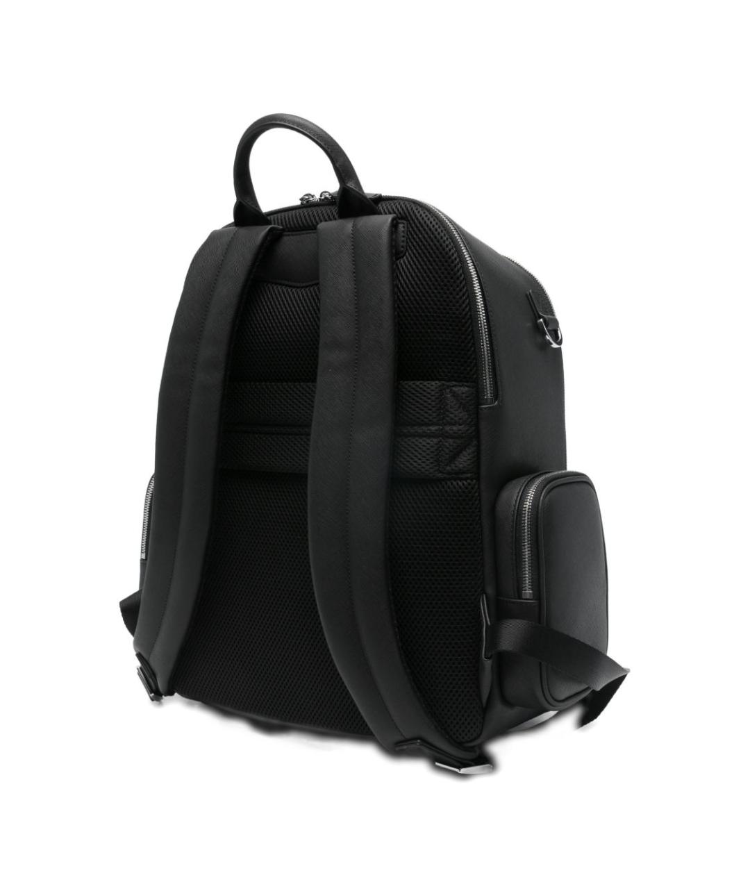 EMPORIO ARMANI Черный рюкзак из искусственной кожи, фото 3