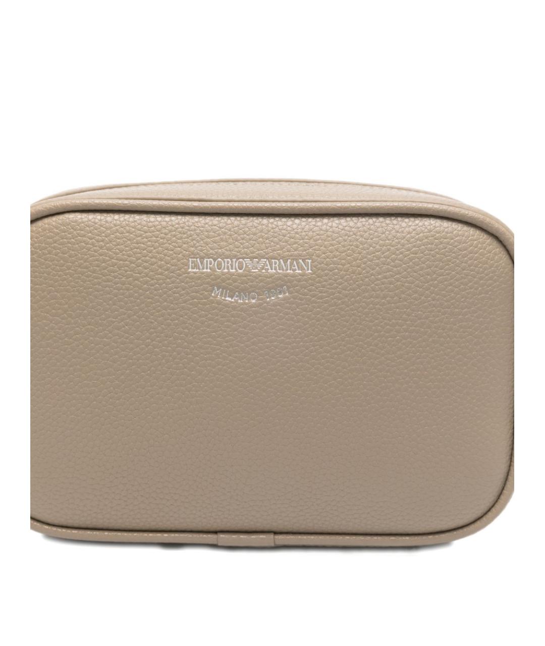 EMPORIO ARMANI Серая сумка через плечо из искусственной кожи, фото 3