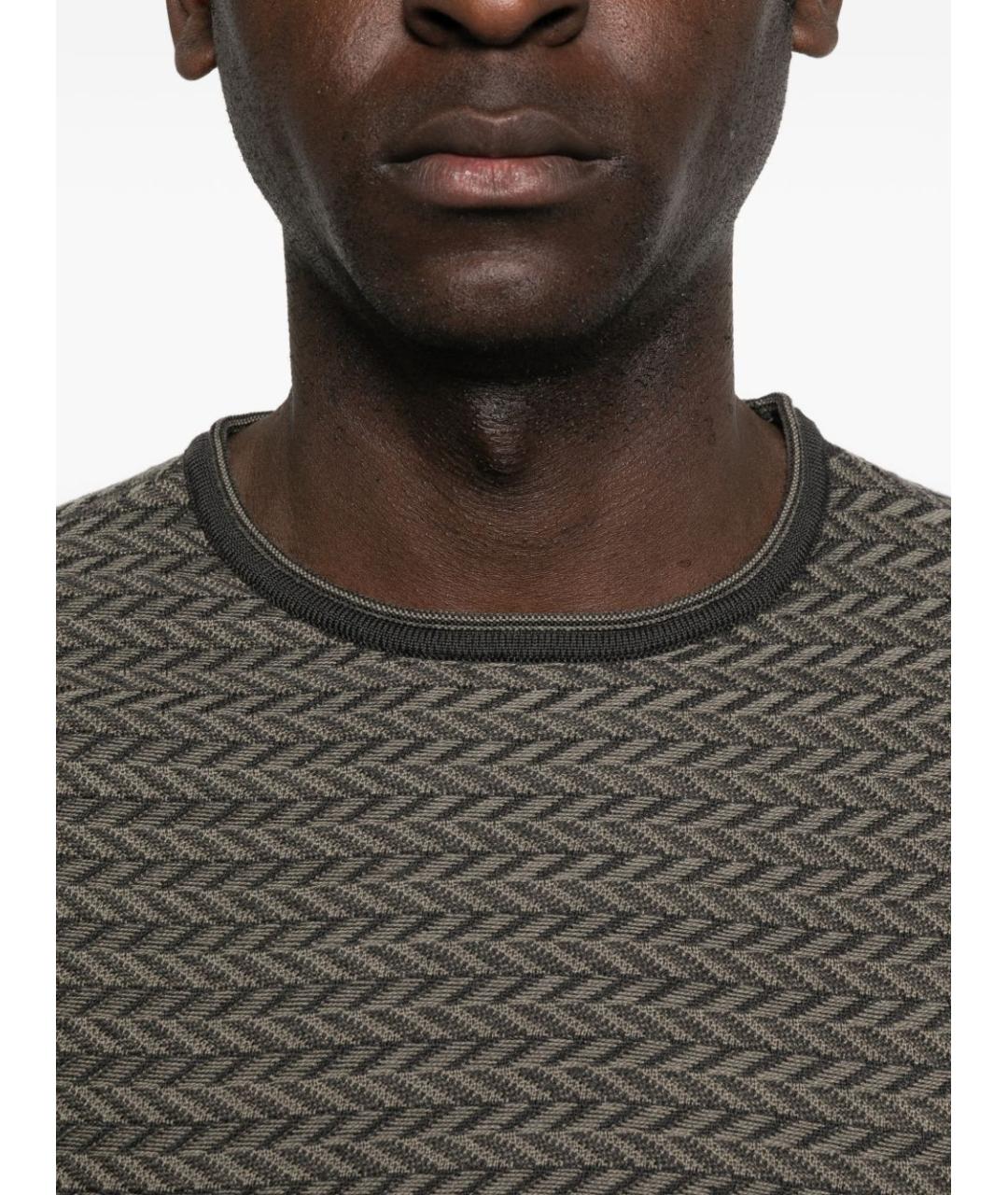 EMPORIO ARMANI Синий шерстяной джемпер / свитер, фото 2