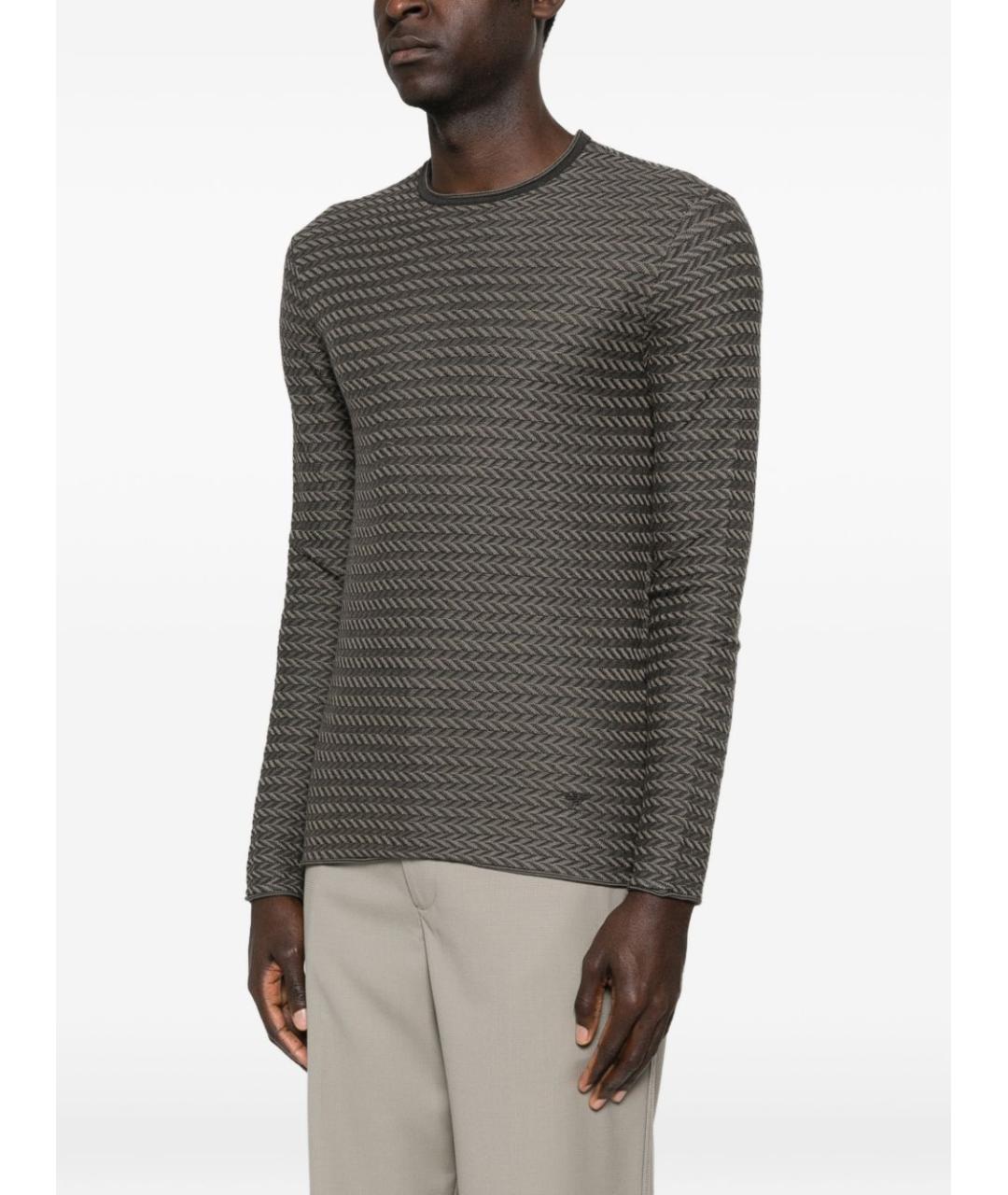 EMPORIO ARMANI Синий шерстяной джемпер / свитер, фото 4