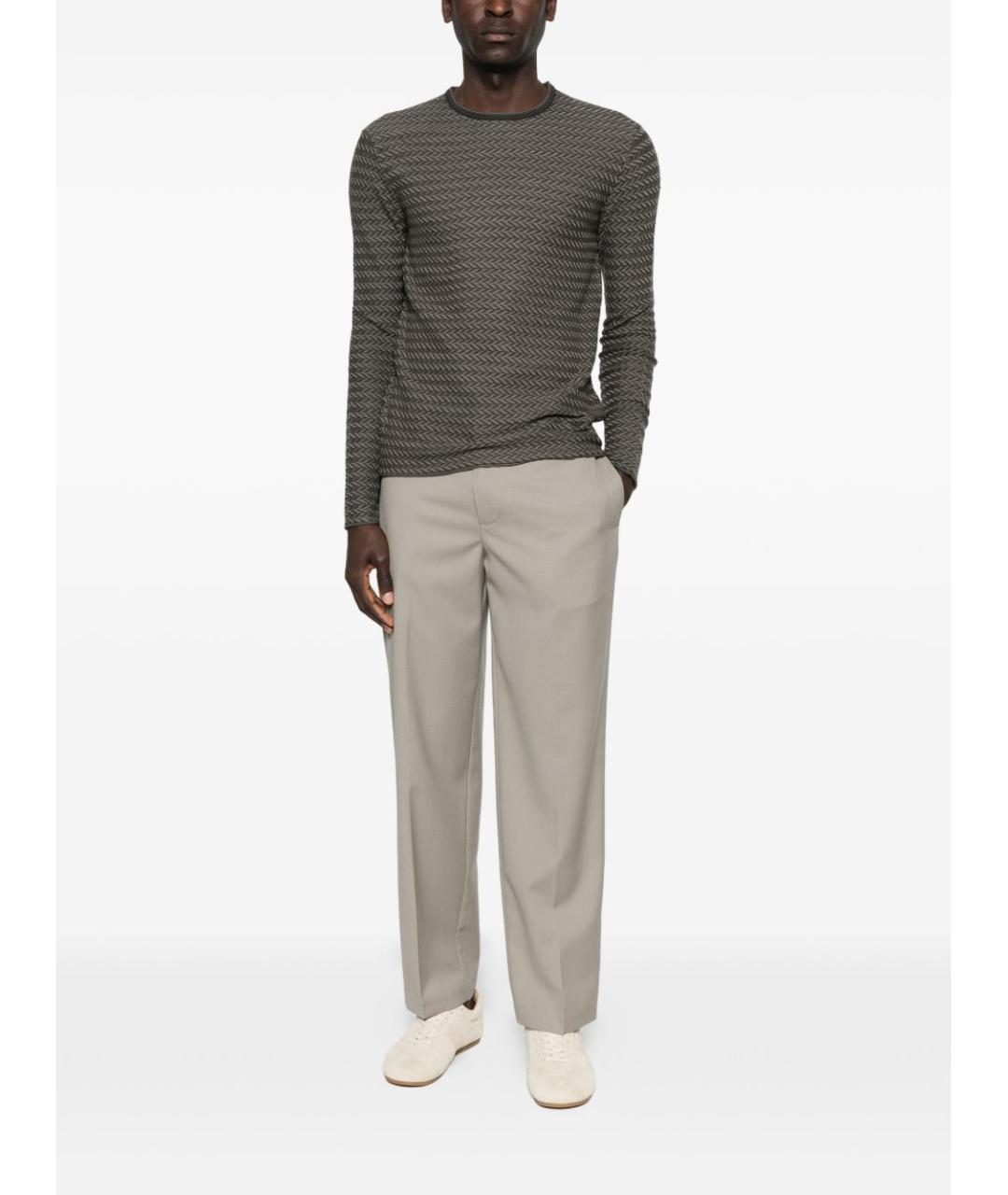 EMPORIO ARMANI Синий шерстяной джемпер / свитер, фото 3