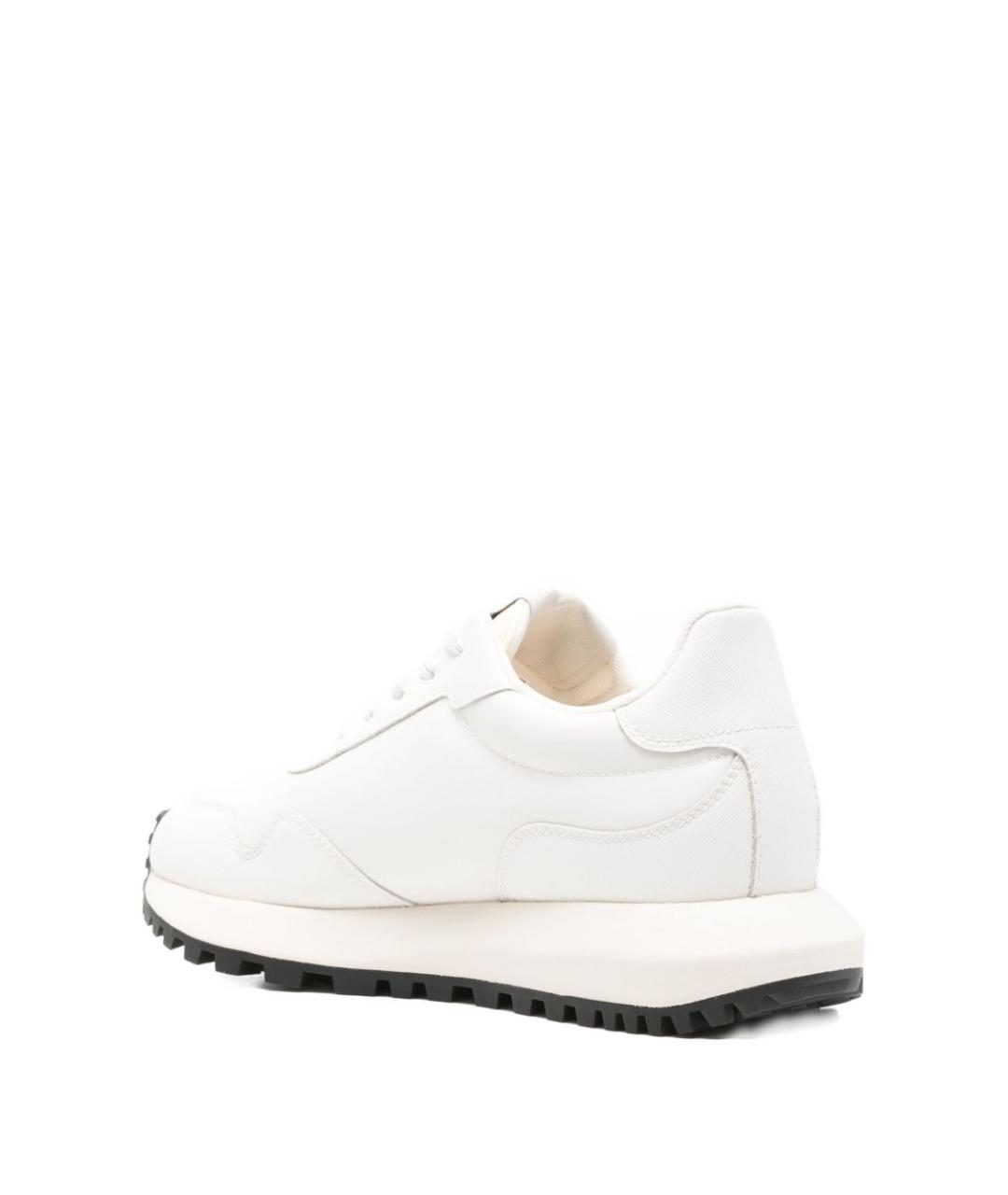 EMPORIO ARMANI Белые текстильные низкие кроссовки / кеды, фото 2