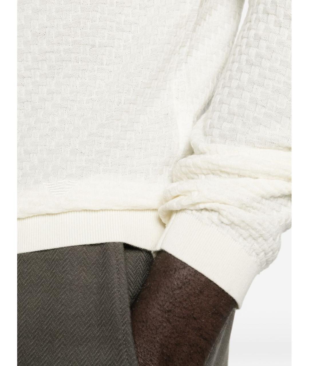 EMPORIO ARMANI Белый шерстяной джемпер / свитер, фото 3