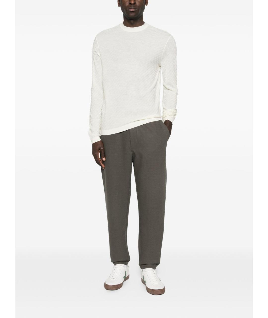 EMPORIO ARMANI Белый шерстяной джемпер / свитер, фото 5