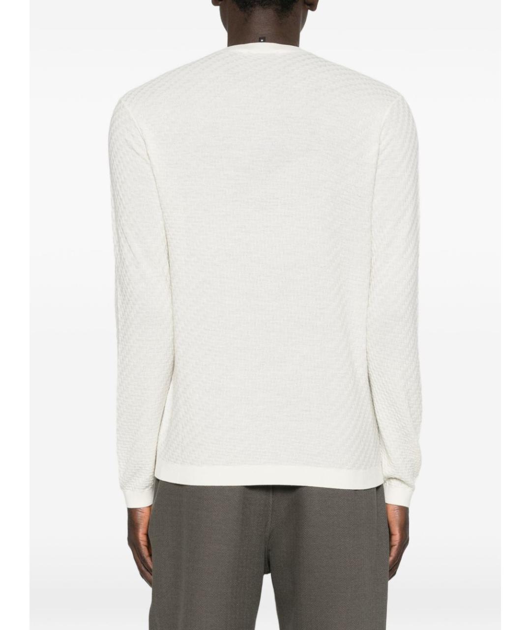 EMPORIO ARMANI Белый шерстяной джемпер / свитер, фото 2