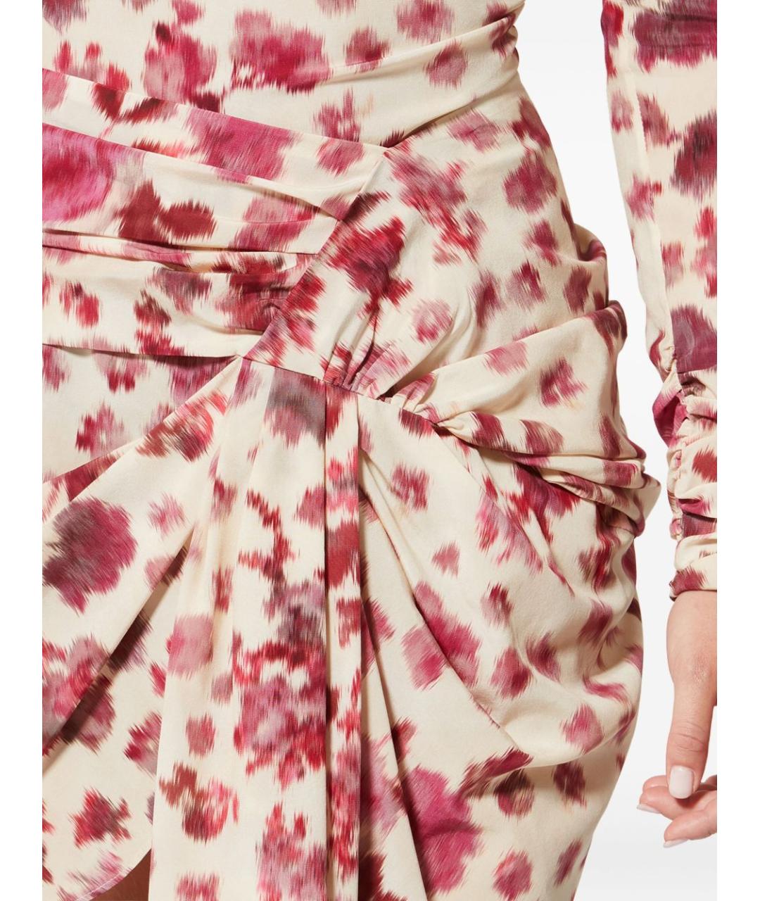 ISABEL MARANT Розовая шелковая юбка мини, фото 3