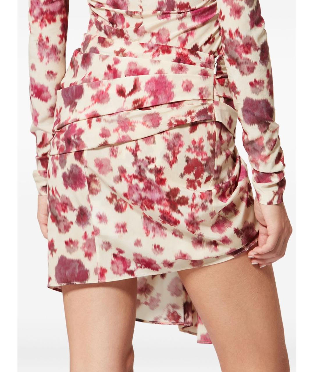 ISABEL MARANT Розовая шелковая юбка мини, фото 5