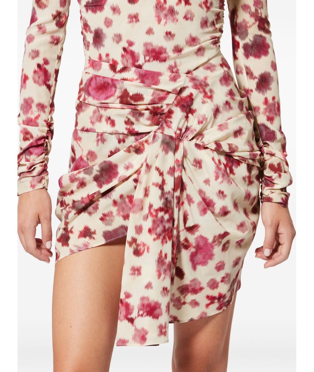 ISABEL MARANT Розовая шелковая юбка мини, фото 4