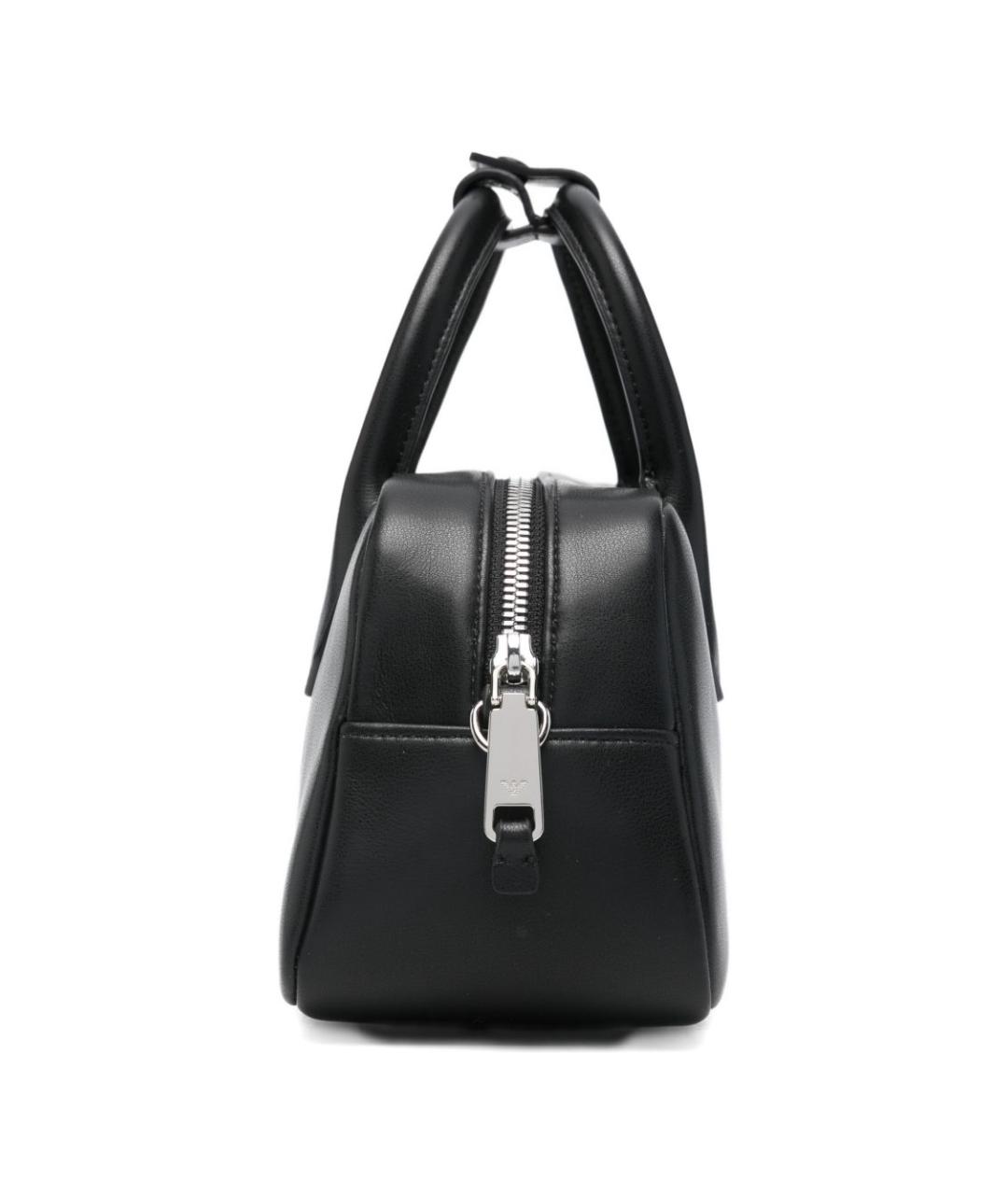 EMPORIO ARMANI Черная кожаная сумка тоут, фото 4