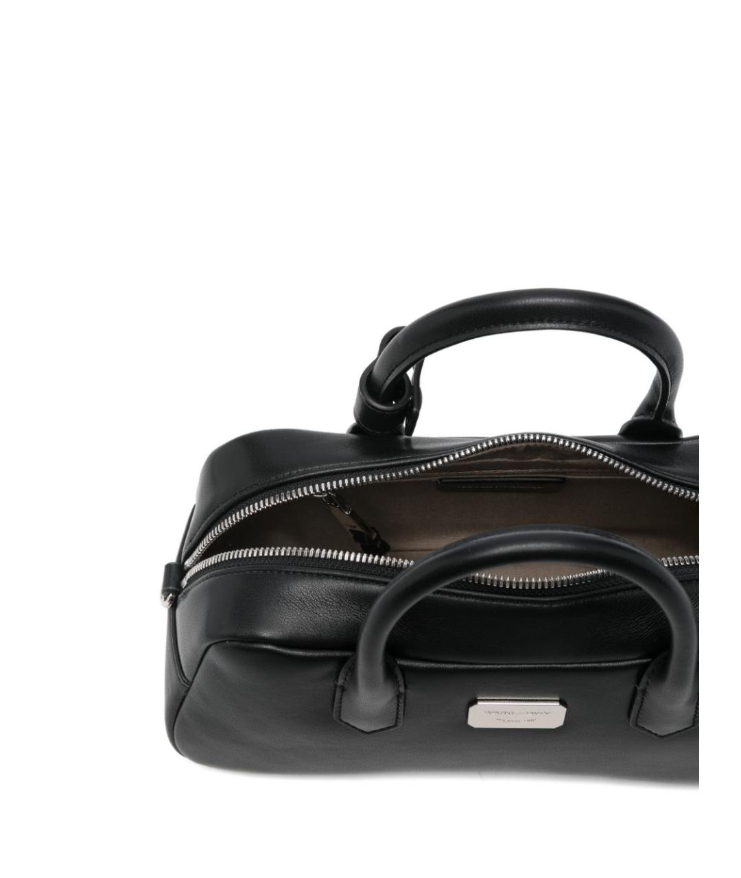 EMPORIO ARMANI Черная кожаная сумка тоут, фото 3