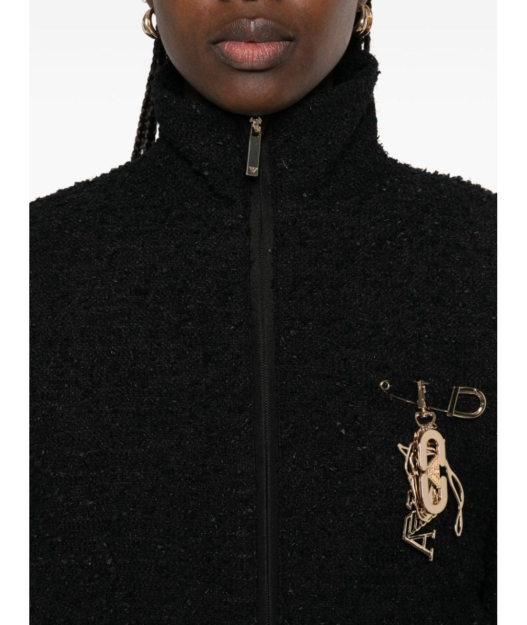 EMPORIO ARMANI Черная полиэстеровая куртка, фото 5