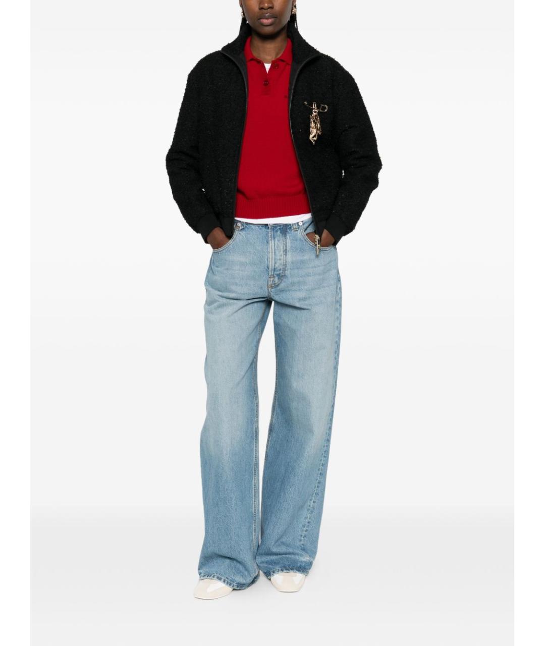 EMPORIO ARMANI Черная полиэстеровая куртка, фото 2