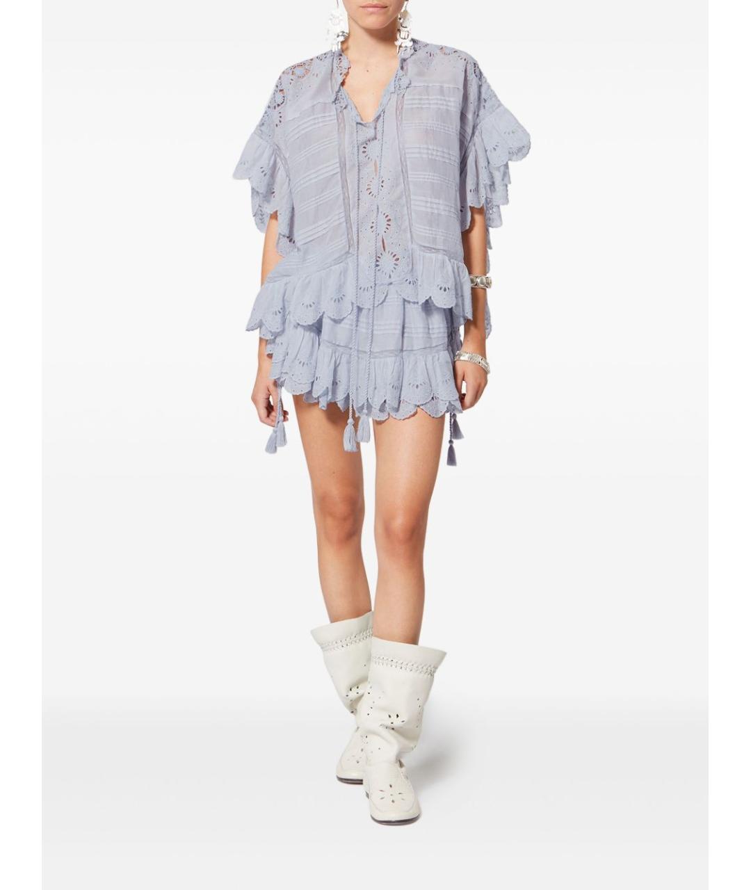 ISABEL MARANT ETOILE Голубая хлопковая блузы, фото 4