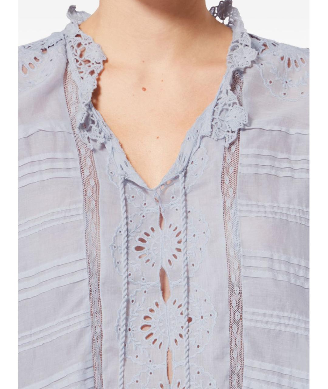 ISABEL MARANT ETOILE Голубая хлопковая блузы, фото 2