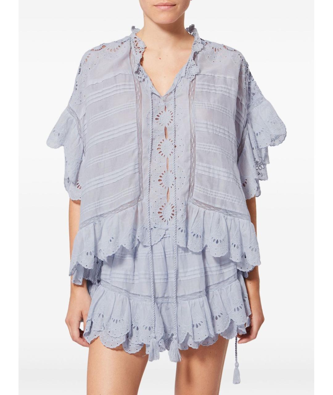 ISABEL MARANT ETOILE Голубая хлопковая блузы, фото 5