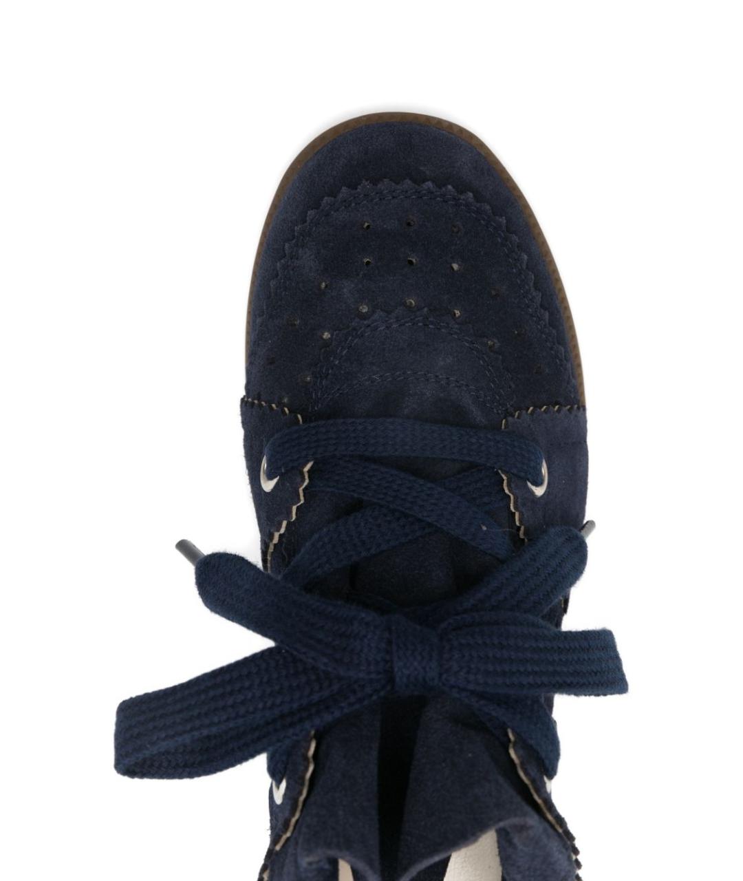 ISABEL MARANT Синие замшевые кроссовки, фото 3