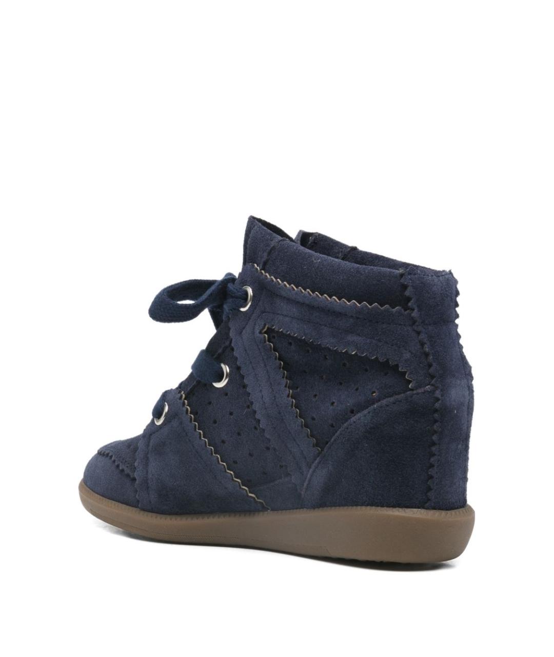 ISABEL MARANT Синие замшевые кроссовки, фото 2