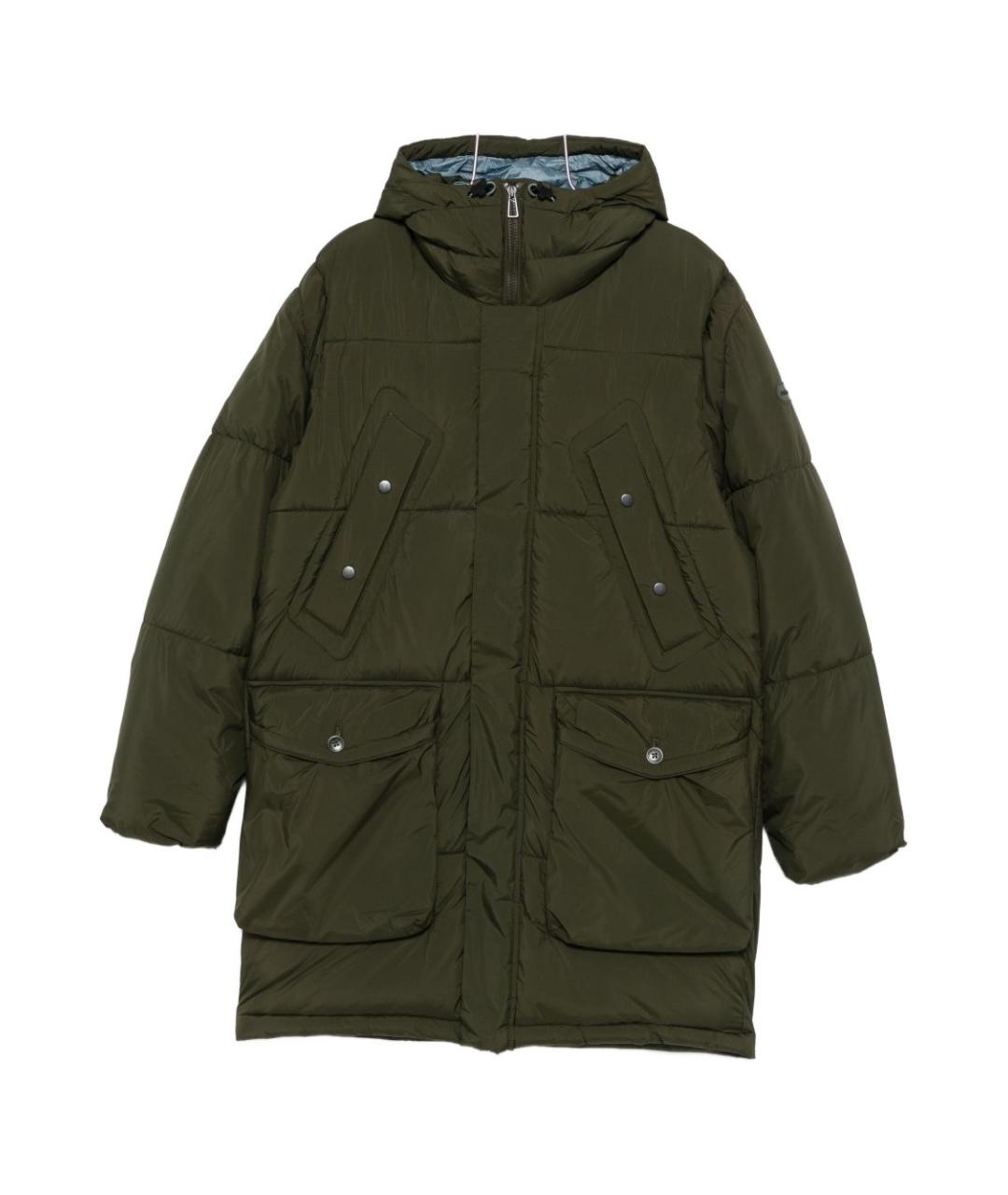 PAUL SMITH Зеленая полиэстеровая парка, фото 1