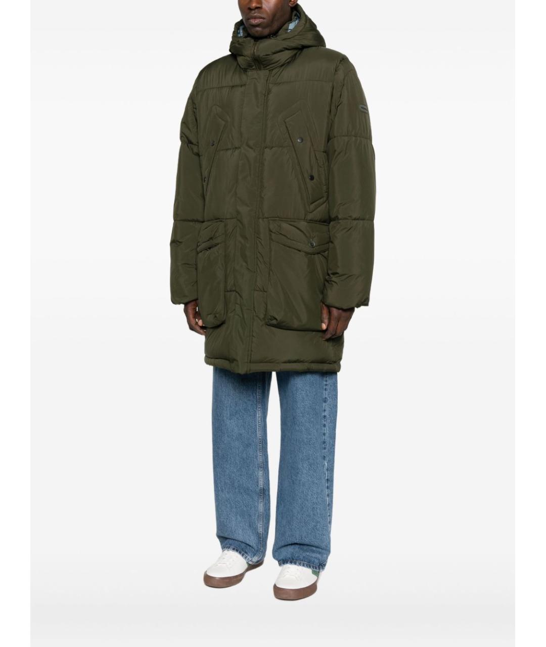 PAUL SMITH Зеленая полиэстеровая парка, фото 3