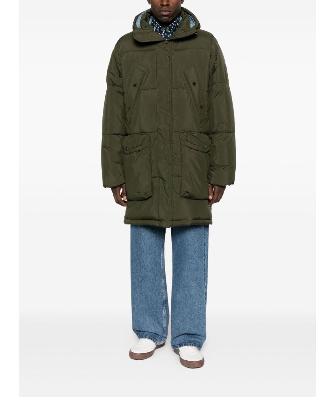 PAUL SMITH Зеленая полиэстеровая парка, фото 2