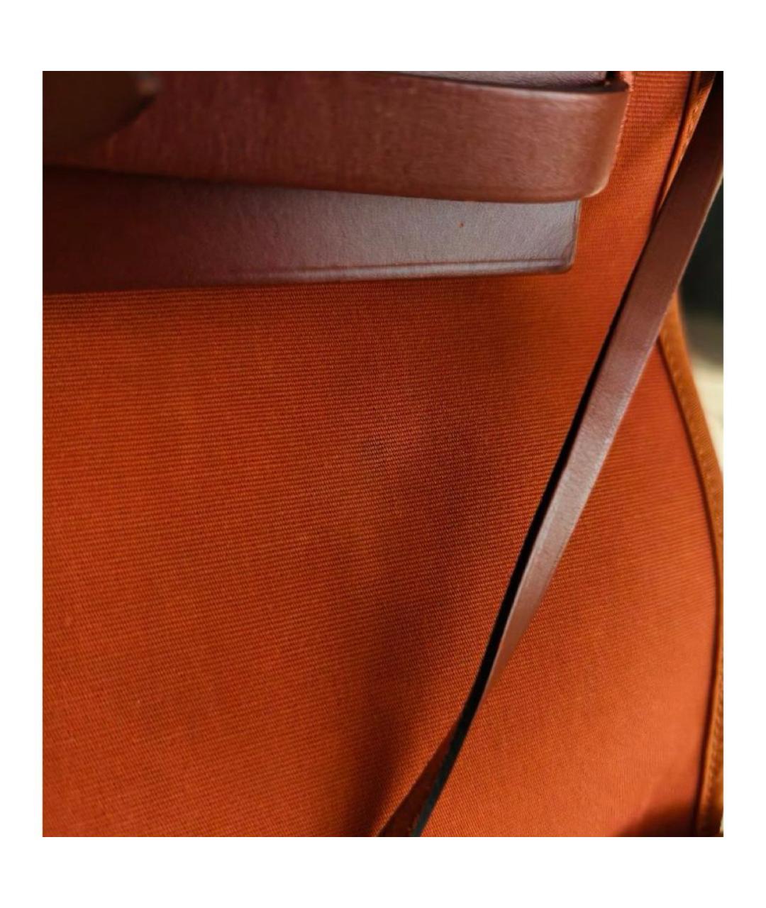 HERMES Бордовая тканевая сумка через плечо, фото 8