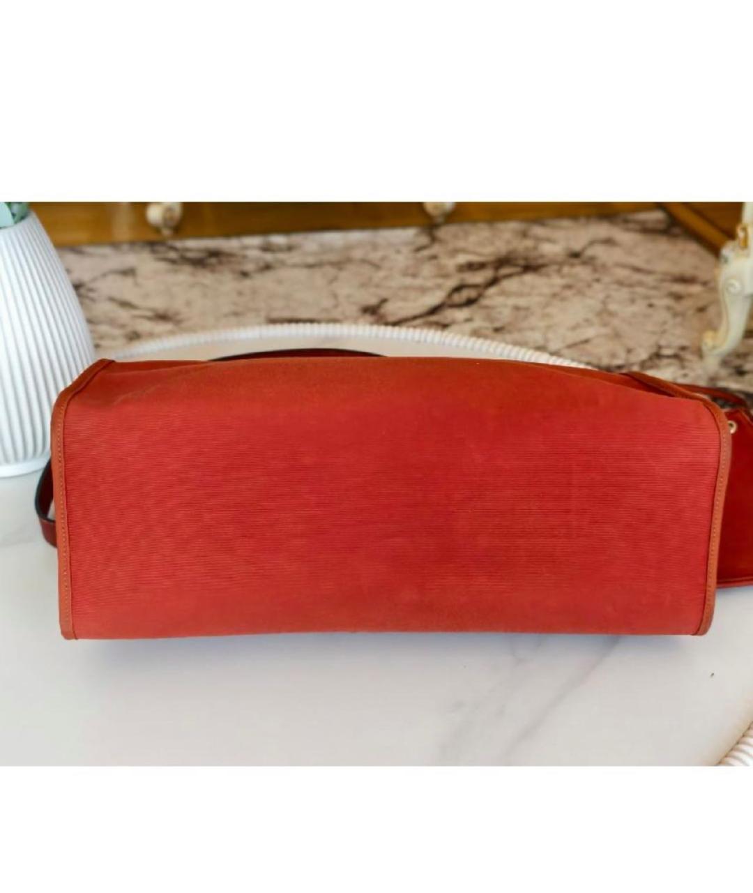 HERMES Бордовая тканевая сумка через плечо, фото 6