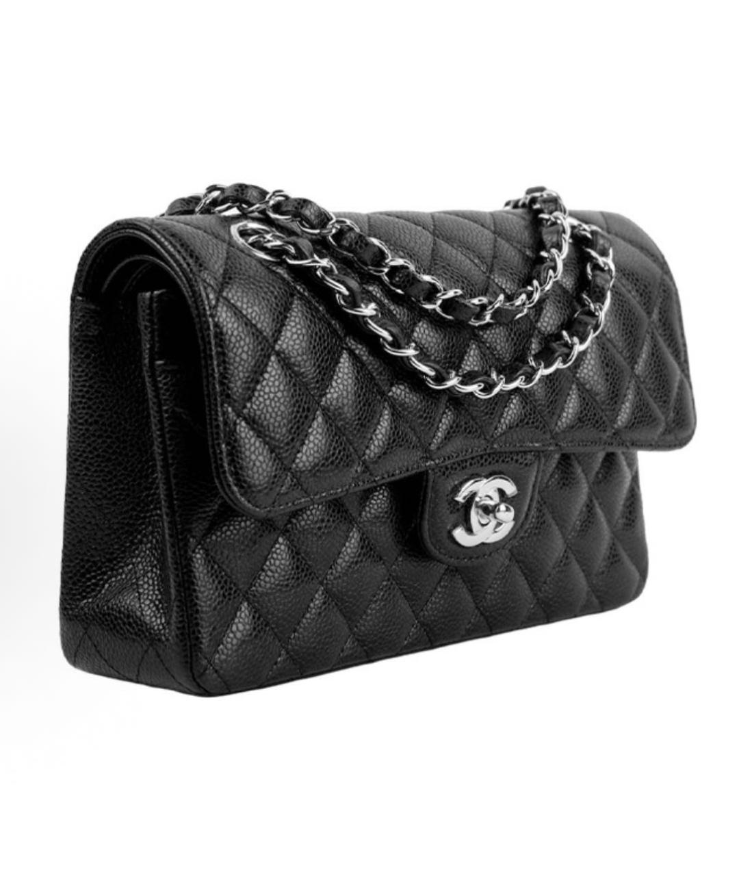 CHANEL Черная кожаная сумка через плечо, фото 2