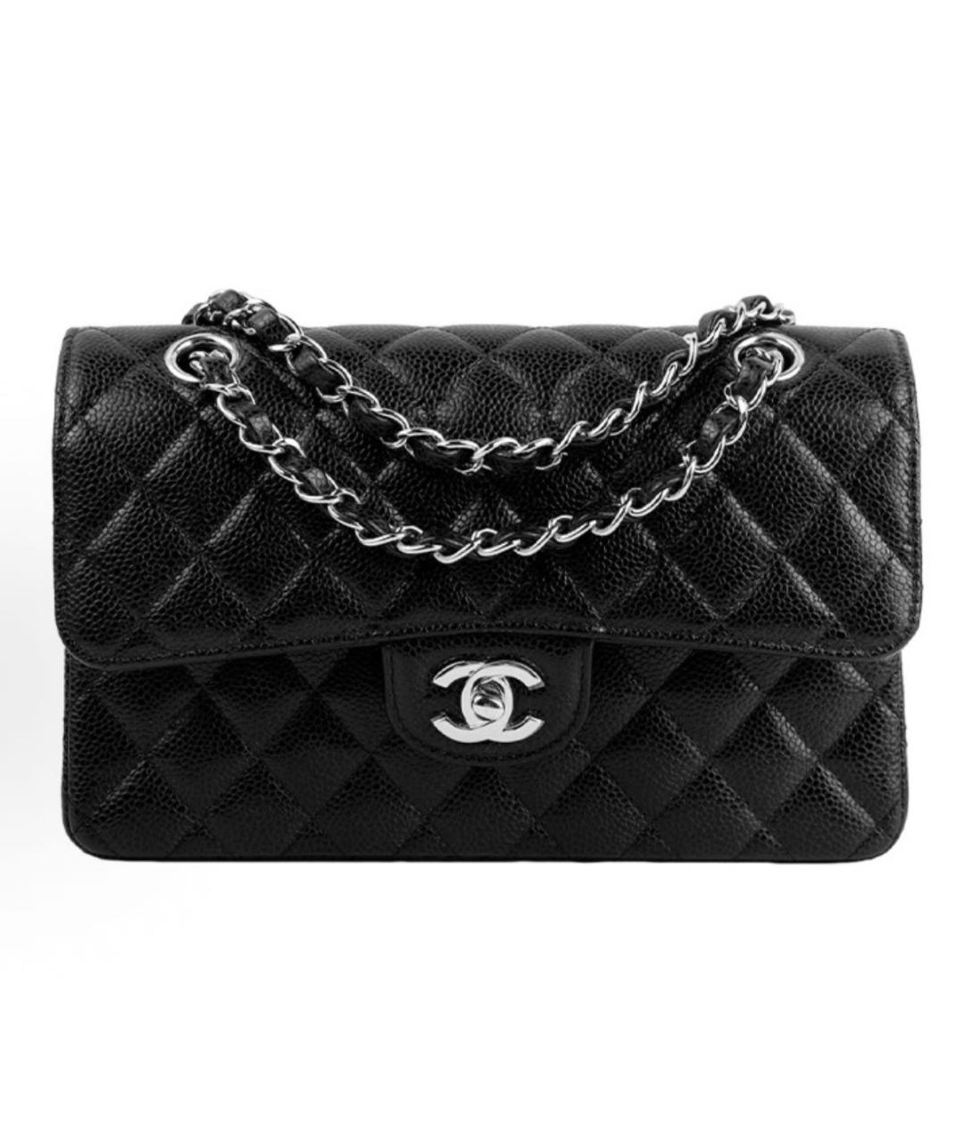 CHANEL Черная кожаная сумка через плечо, фото 9