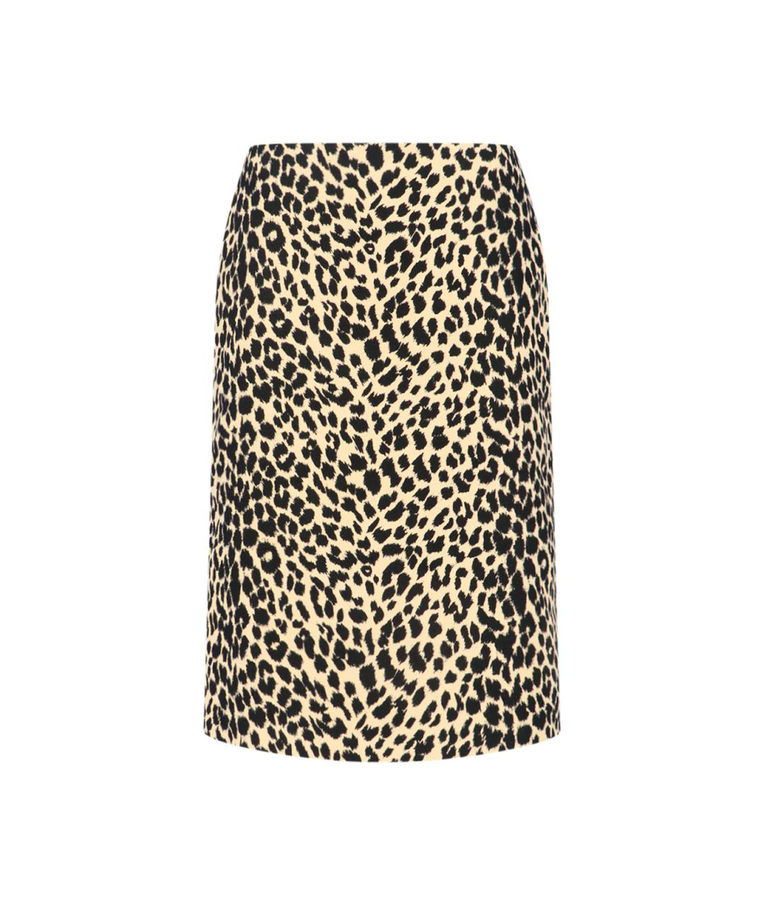 ASPESI Коричневая хлопковая юбка миди, фото 1