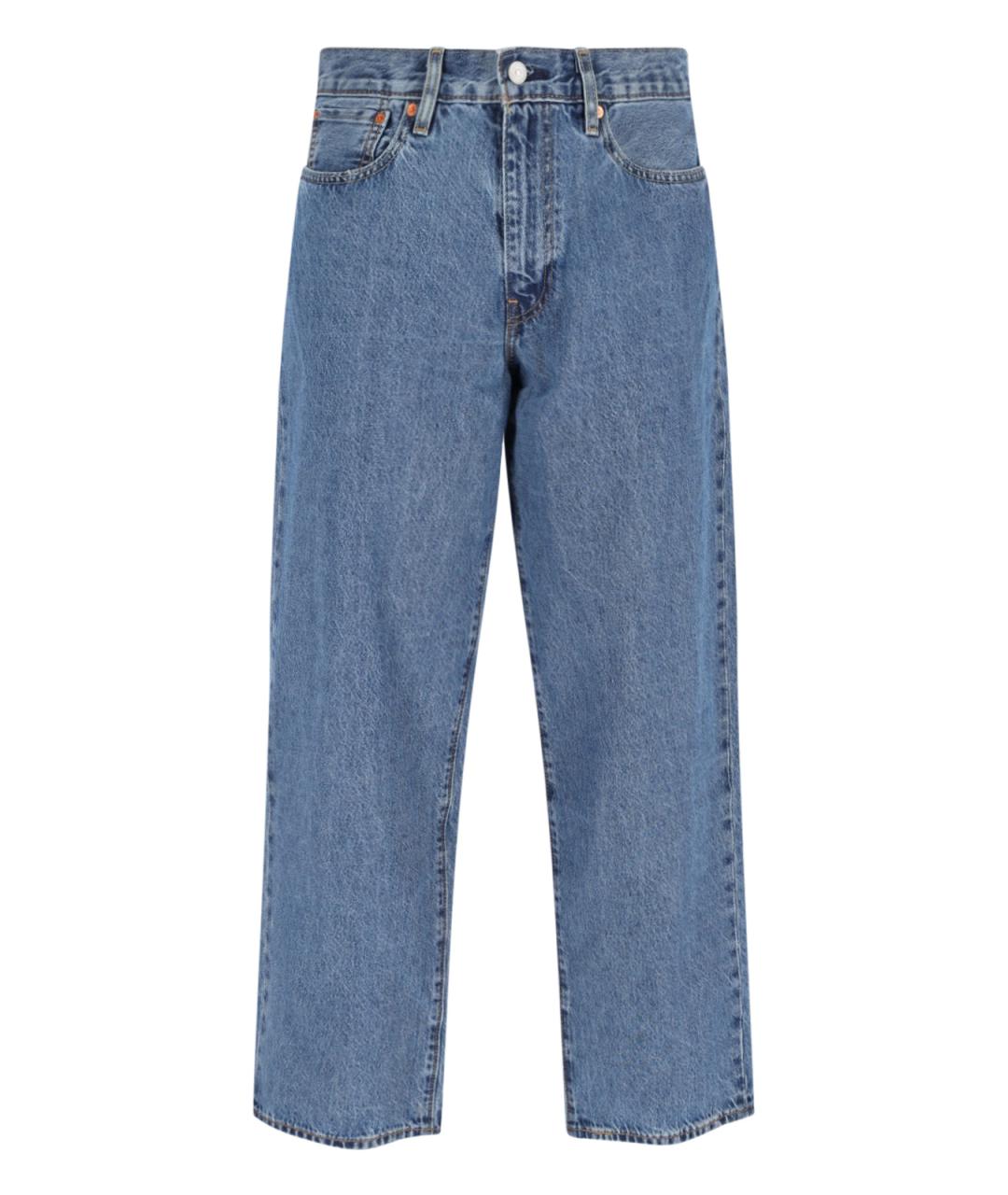 LEVI'S Синие хлопковые прямые джинсы, фото 1