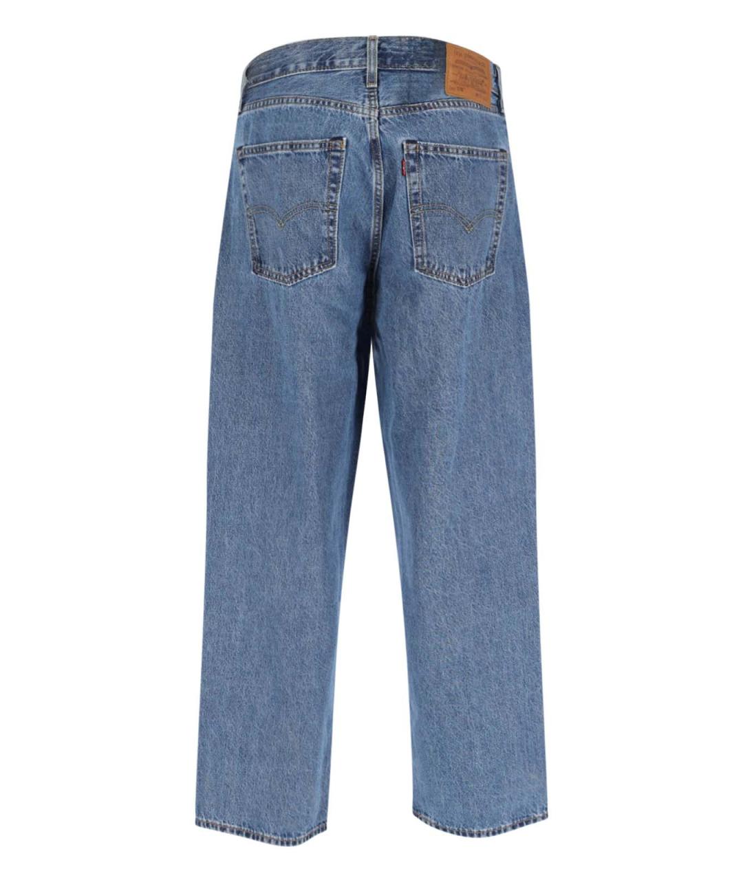 LEVI'S Синие хлопковые прямые джинсы, фото 2