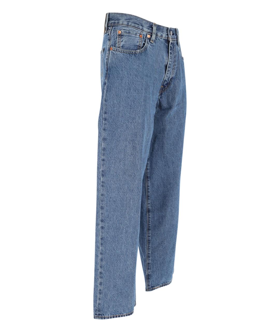 LEVI'S Синие хлопковые прямые джинсы, фото 3