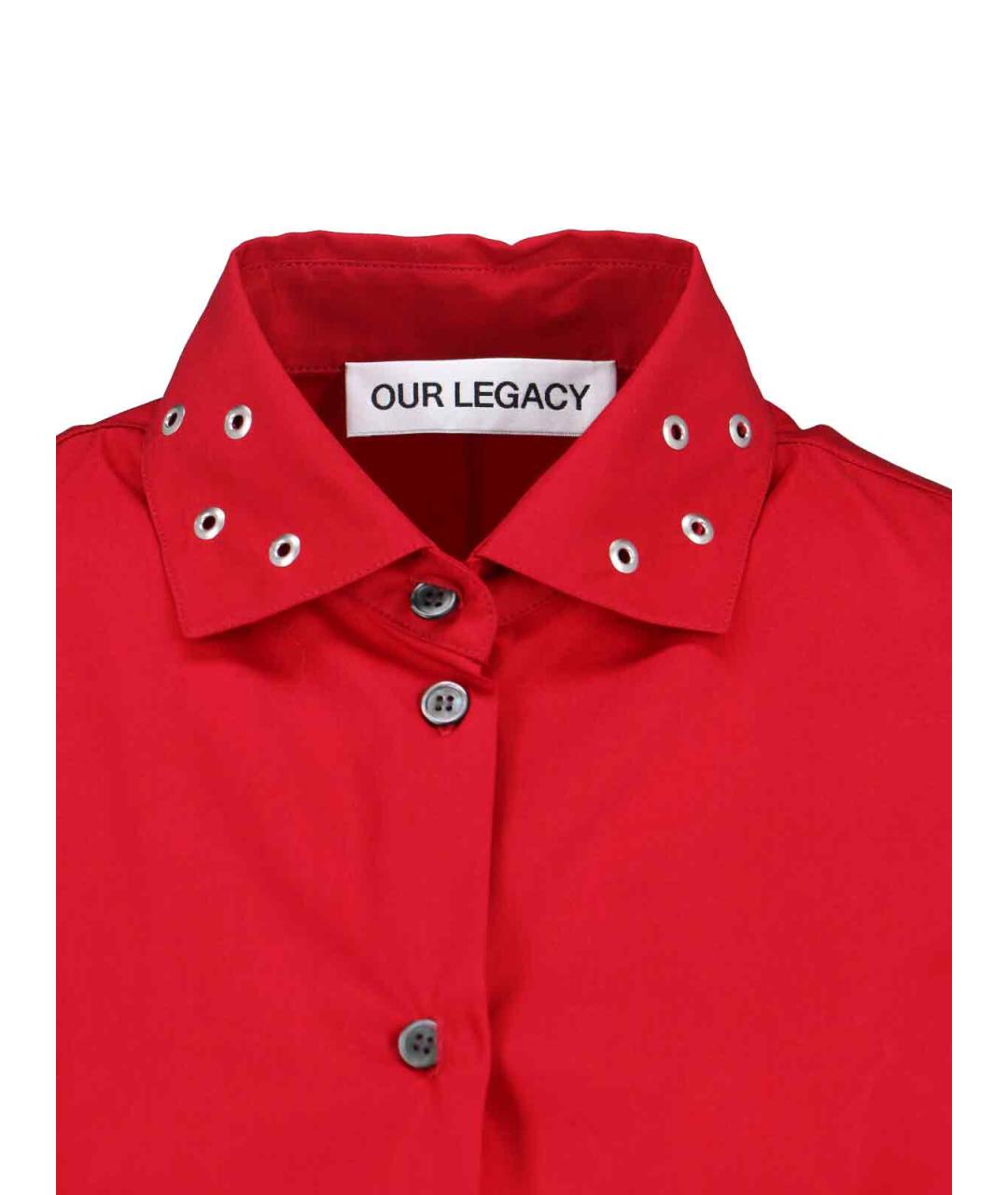 OUR LEGACY Красное хлопковое платье, фото 5