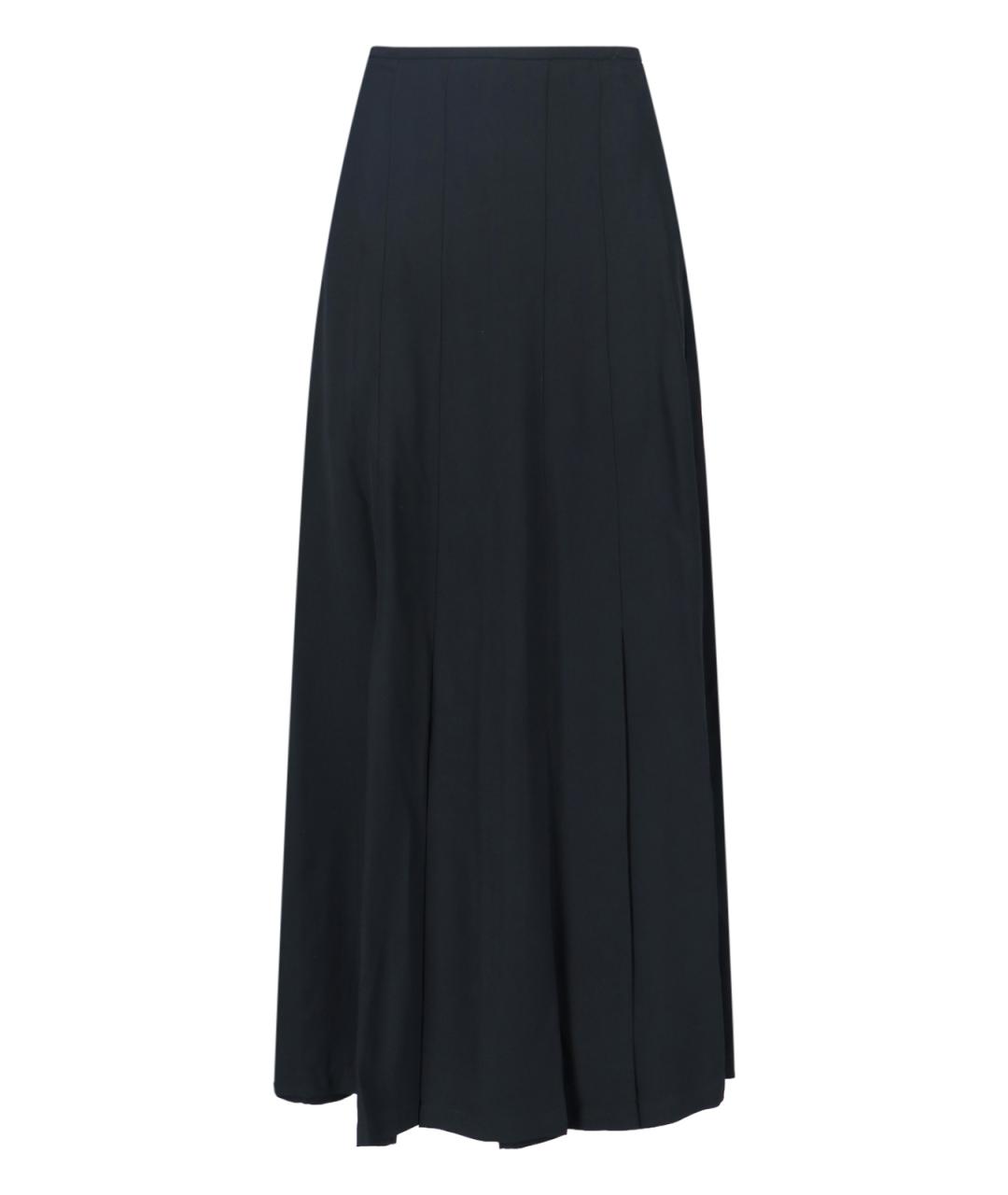 ASPESI Черная вискозная юбка макси, фото 1